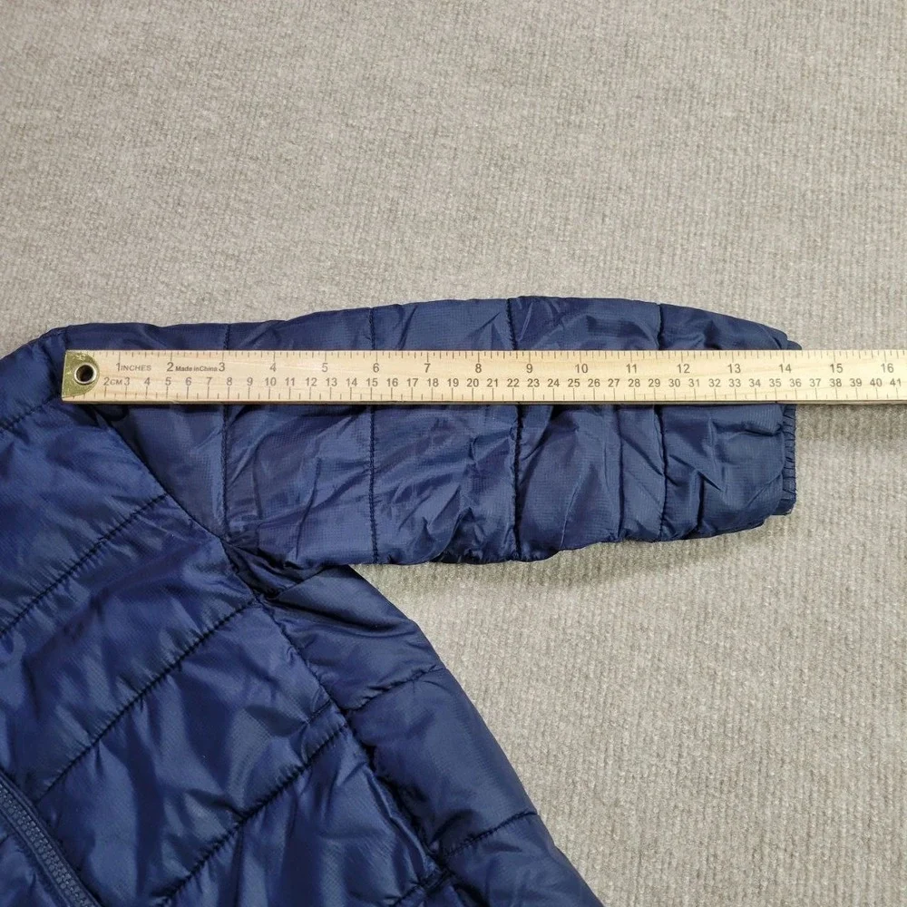 The Children's Place Puffer Jacket Boys‎ XS Navy Quilted Zip Up Winter Jacket